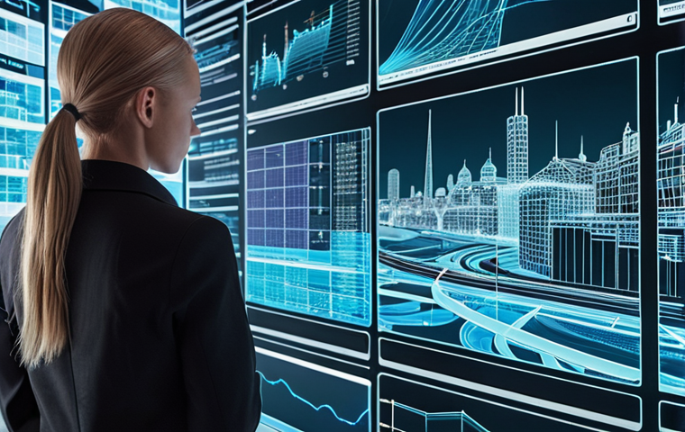 **

A futuristic cityscape blending digital data streams with iconic Swedish architecture. In the foreground, a data analyst is using a holographic interface to visualize complex datasets. The scene emphasizes the power of data analysis and visualization in a modern Swedish context.

**