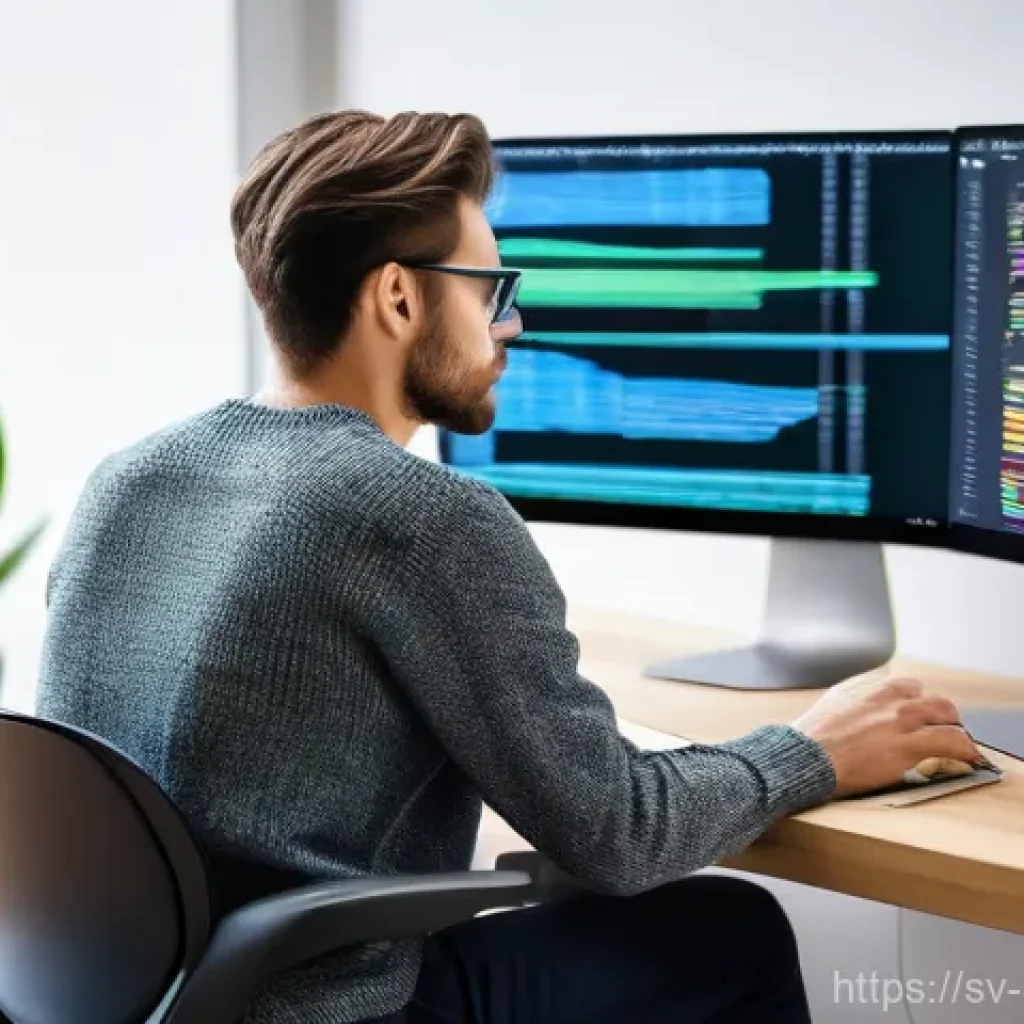 크로스 플랫폼 개발 - **Prompt 1: Focused Developer Creating Cross-Platform Apps**
    "A software developer, a person in ...