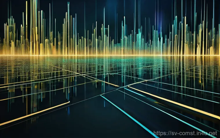 AI와 빅데이터 결합 - **AI Refining Raw Data**
    "A visually stunning digital art piece depicting Big Data as a vast, sh...