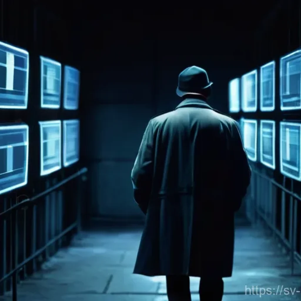 HTTP HTTPS 프로토콜 - **Prompt 1 (Illustrating HTTP Vulnerability):**
    "A dimly lit, vintage-style digital street scene...