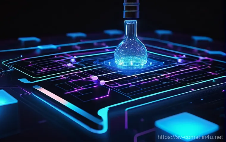 강화 학습 기법 - **Prompt:** "A sleek, futuristic AI agent, depicted as a glowing, abstract neural network entity, is...