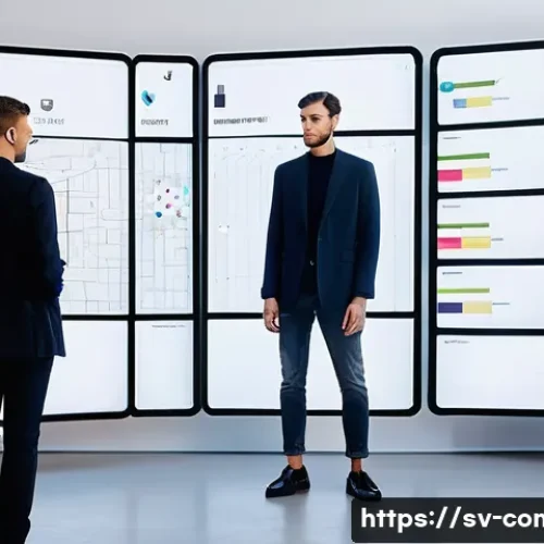 Home 30 언어 모델 개발 - **Prompt:** A diverse group of young and middle-aged professionals, dressed in contemporary Scandina...