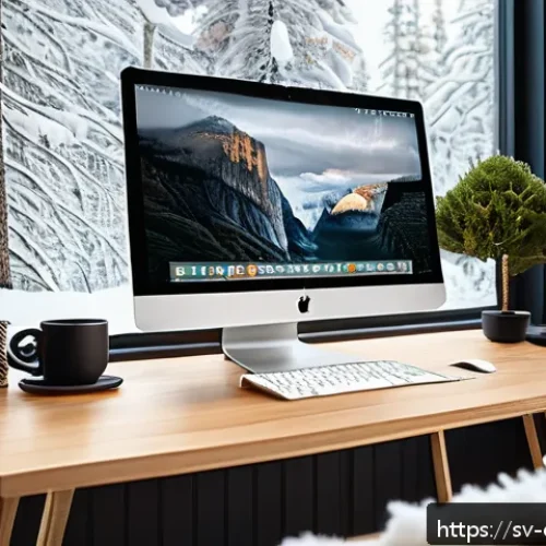 Home 17 파이썬 데이터 분석 - A modern Scandinavian home office setup focused on data science: a sleek wooden desk with a large wi...